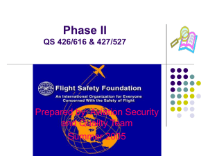 QS 426/427/527/616 Aviation Security Quality Systems Project
