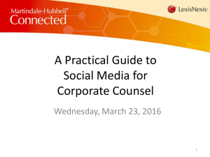 A practical guide to using social media to advance the business and