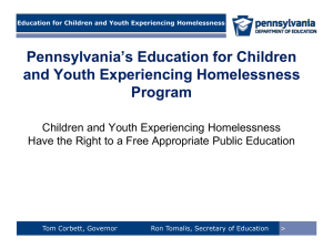 Education for Children and Youth Experiencing Homelessness