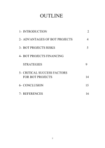 bot projects financing strategies