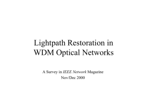 Lightpath Restoration in WDM Optical Networks