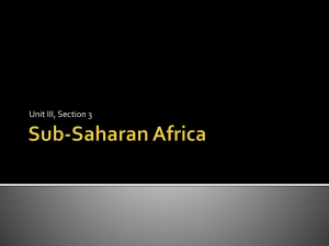 Sub-Saharan Africa - mrjhallsclassroom