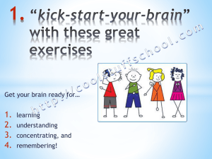 kick-startBrain * Exercises
