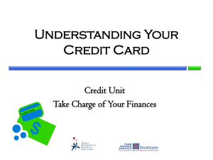 Understanding Your Credit Card 1.4.1.G1