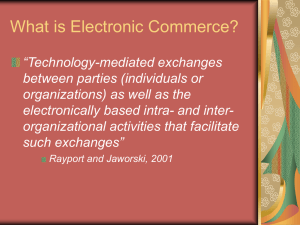 E-Commerce and the Internet
