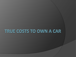 True Costs To Own A Car