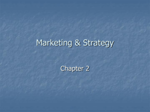 Chapter 2: Linking Marketing and Corporate Strategies