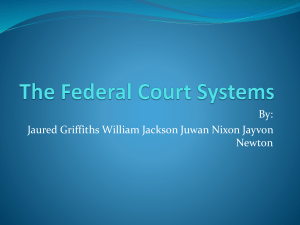 The Federal Court Systems