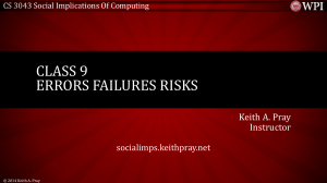 09 Errors Failures Risks