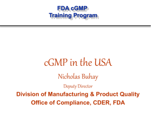 Introduction to CGMP