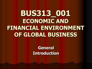 BUS313_001 ECONOMIC AND FINANCIAL ENVIRONMENT OF