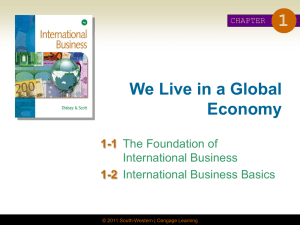 CHAPTER 1 We Live in a Global Economy
