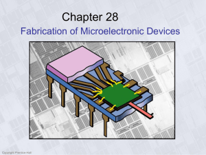 MicroelectronicFab - ME EN 282 Manufacturing Processes