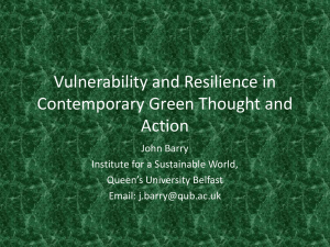 Vulnerability and Resilience in Contemporary