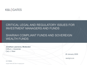 Shariah Compliant and Sovereign Wealth Funds