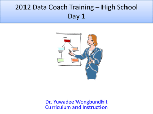 Day 1 Data Coach Training - Office of School Improvement