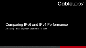 Comparing IPv6 and IPv4 Performance