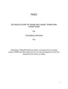 PSIEC DETAILED SCOPE OF WORK INCLUDING TERMS AND