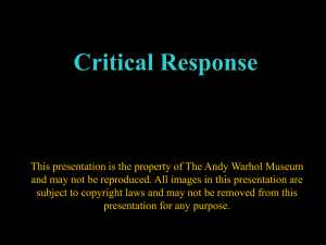 Critical Response - Andy Warhol Museum
