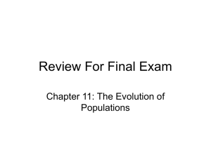 Review For Final Exam