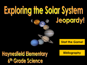 Exploring the Solar System Jeopardy!