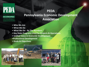 Presentation  - Pennsylvania Economic Development Association
