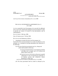 Local Government (Amendment) (No. 2) Act, 2008