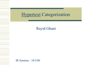 Hypertext Categorization - School of Computer Science