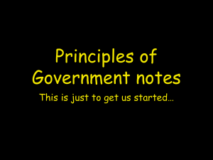 Principles of Government notes
