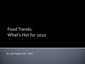 Food Trends 2010