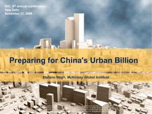 Urbanization in China and the Impact on Infrastructure