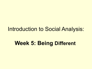 Introduction to Social Analysis|: Week 5