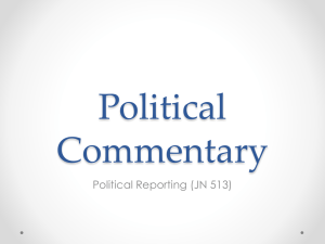 Political Commentary - Centre for Journalism