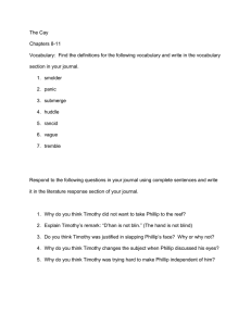 The Cay Chapters 8-11 Vocabulary: Find the definitions for the