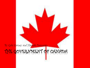 The Parliamentary Government Of Canada