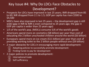 Key Issue #4: Why Do LDCs Face Obstacles to