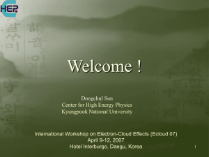 High Energy Physics in Korea - The Center for High Energy Physics