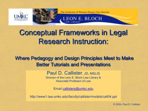 Conceptual Frameworks in Legal Research Instruction