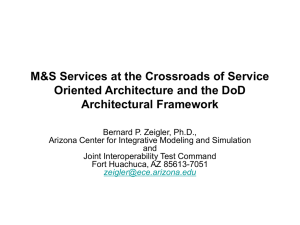 M&S Services at the Crossroads of Service Oriented Architecture