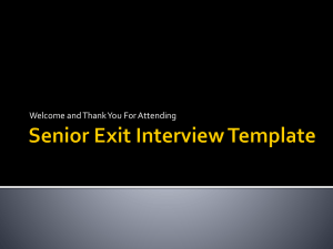 Senior Exit Interview Template