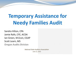 Temporary Assistance for Needy Families Audit