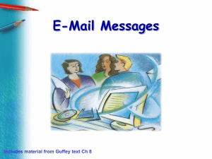E-mails and memos
