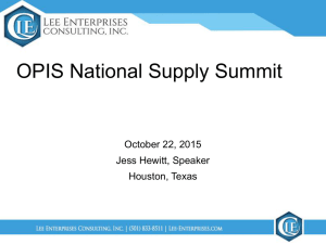 OPIS National Supply Summit - Lee Enterprises Consulting, Inc.