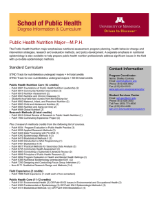 Standard Curriculum - School of Public Health