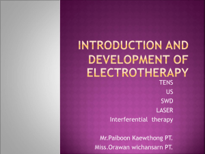 Introduction and development of electrotherapy