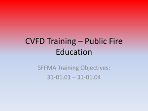 CVFD Training * Public Fire Education