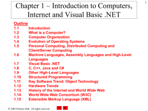 Chapter 1 – Introduction to Computers, Internet and Visual Basic .NET
