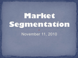 Market segmentation exam questions