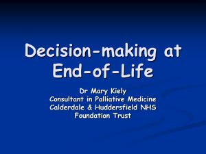decision making at end of life
