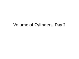 Volume of Cylinders, Day 2